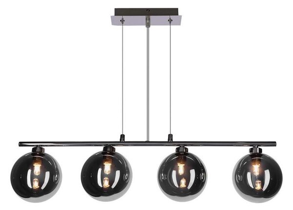 Lustră suspendată pe cablu SOMUL 4xG9/20W/230V, negru fumuriu