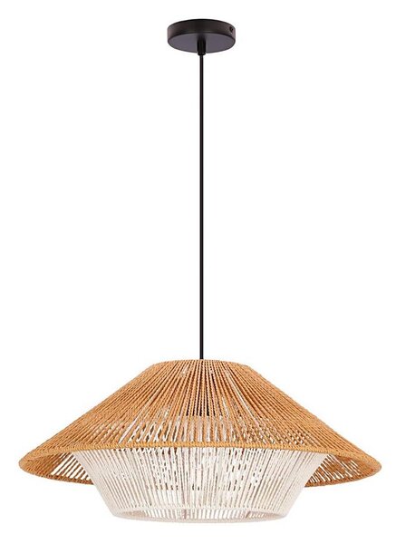 Lustră pe cablu AFRICA 1xE27/40W/230V diam. 50 cm maro/crem