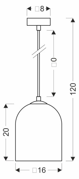 Pendul KLEA 1xG9/15W/230V negru fumuriu