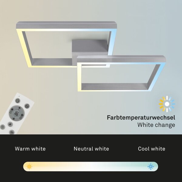 Lustră LED RGBW dimabilă aplicată FRAME 2xLED/17W/230V 2700-6500K Brilo + telecomandă