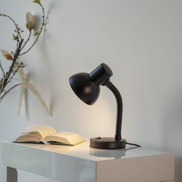 JUST LIGHT. 11080-18 - Lampă de birou flexibilă FLEXI 1xE27/25W/230V, neagră