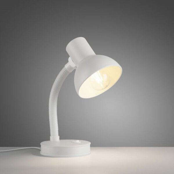 JUST LIGHT. 11080-16 - Lampă de birou flexibilă FLEXI 1xE27/25W/230V albă