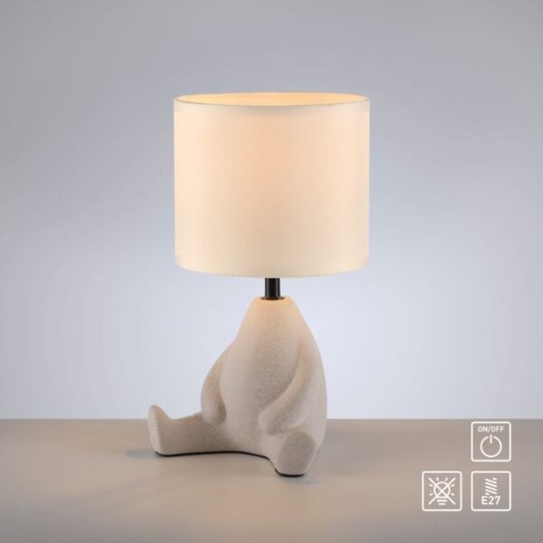 JUST LIGHT 14190-39 - Lampă de masă TED 1xE27/25W/230V, bej