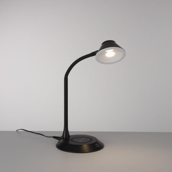 JUST LIGHT. 14414-18-LED PUCKI, lampă de masă dimabilă cu încărcare, LED/4,5W/230V, neagră
