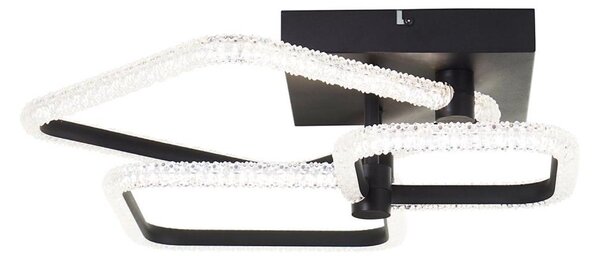 Brilliant - Plafonieră LED dimabilă AYDIN LED/34W/230V, neagră + telecomandă