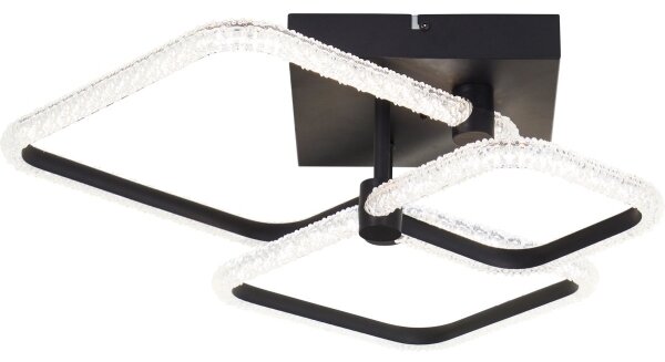 Brilliant - Plafonieră LED dimabilă AYDIN LED/34W/230V, neagră + telecomandă