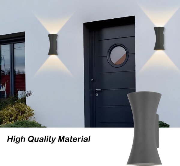 Brilagi - Aplica LED de exterior BICON, 10W, 230V, antracit, IP44