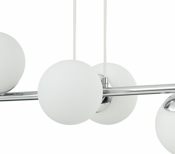 Lustră pe cablu MADDIE, 6 x E14, 5 W, 230 V, crom lucios