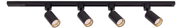 Spot pentru șină TRACER 4xGU10/10W/230V 1 m negru