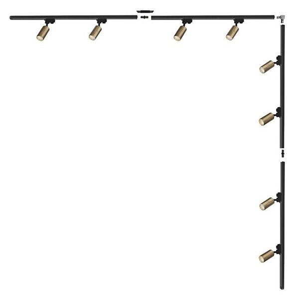 Zuma Line 3582 - Spot pentru șină TUBE, 8 x GU10, 35 W, 230 V, negru/auriu