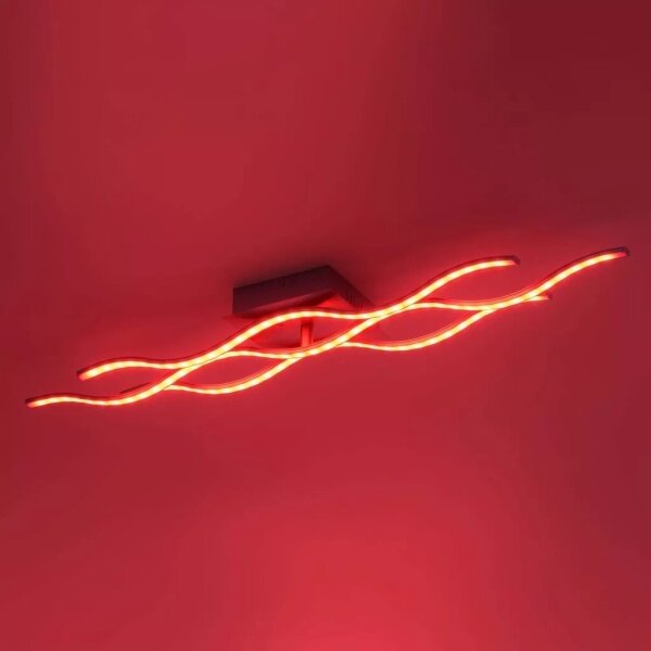 Plafonieră LED RGB dimabilă JUST LIGHT. 16266-55 LOLA WAVE LED/30W/230V + telecomandă