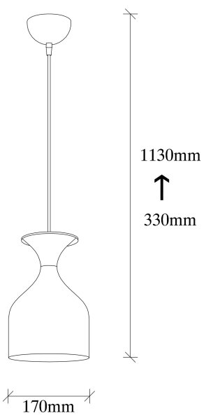 Pendul pe cablu SIVANI 1xE27/40W/230V alb/cupru