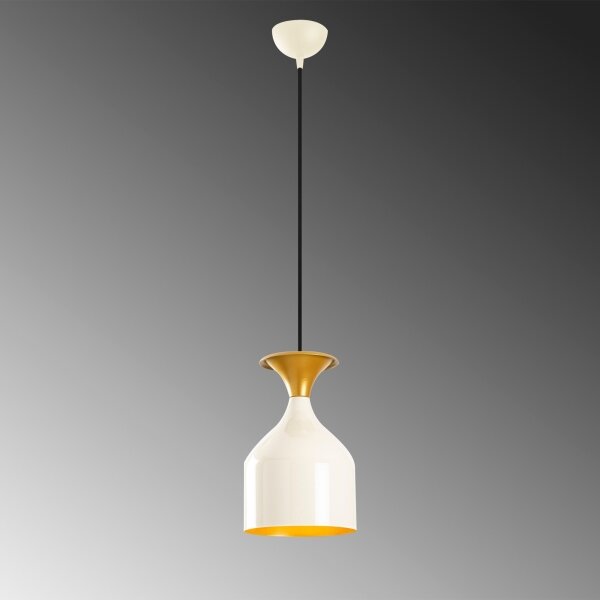 Pendul pe cablu SIVANI 1xE27/40W/230V alb/cupru