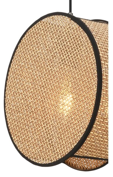 Pendul cu cablu BIG DRUM, 1 x E27, 60 W, 230 V, maro/negru