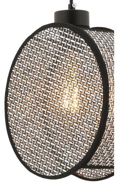 Candelabru cu cablu DRUM, 1 x E27, 60W, 230V, gri/negru