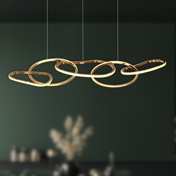 Lustră LED cu cablu ANNELI LED/45W/230V 125 cm, aurie