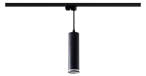 Lampa suspendata sina monofazata, LED GU10 35W, corp aluminiu si acril negru mat, cablu 1 m