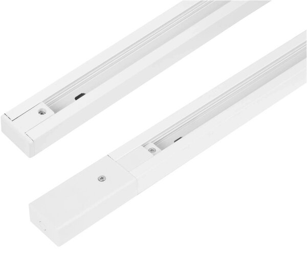 Sistem de sine monofazate, 2 x 1 metru, 4 reflectoare, LED GU10, conectori, maxim 1000W, alb mat