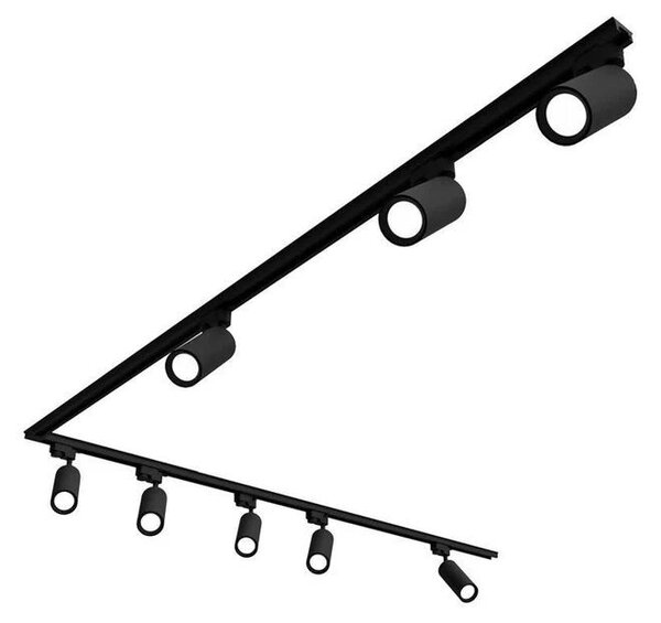 Sina monofazata pentru spoturi LED, maxim 1000W, IP20, aluminiu, 100 x 3.4 x 1.9 cm, negru