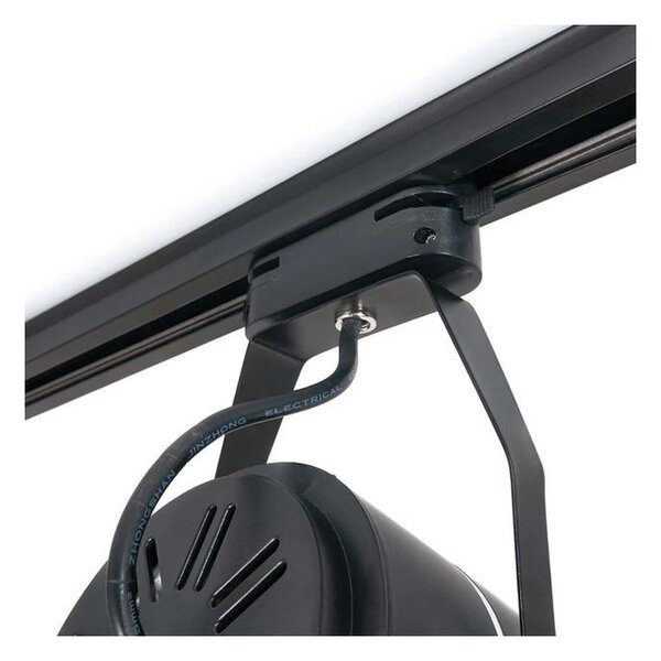 Sina monofazata pentru spoturi LED, maxim 1000W, IP20, aluminiu, 100 x 3.4 x 1.9 cm, negru