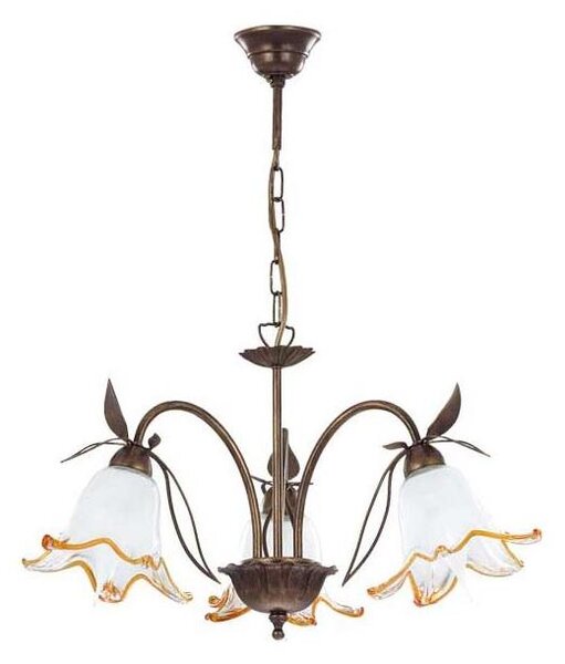 Candelabru BRAGA suspendat pe lanț, 3x E27, 15 W, 230 V, bronz
