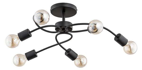 Lustră aplicată HELIX 6xE27/15W/230V neagră
