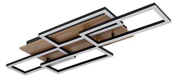 Globo 67359-40 JEFFRY Lampă LED de tavan dimabilă 40W/230V 32,5x87,5 cm maro/negru + telecomandă