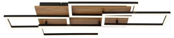 Globo 67359-40 JEFFRY Lampă LED de tavan dimabilă 40W/230V 32,5x87,5 cm maro/negru + telecomandă
