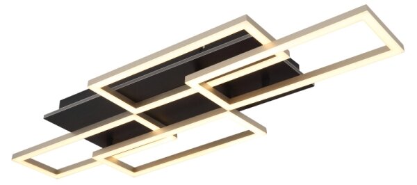 Globo 67359-40A - Plafonieră LED dimabilă JEFFRY 40W/230V 32,5x87,5 cm neagră + telecomandă