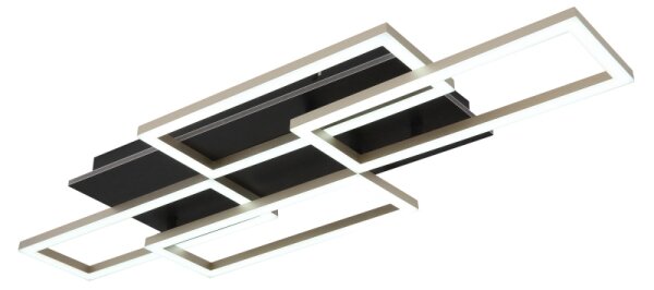 Globo 67359-40A - Plafonieră LED dimabilă JEFFRY 40W/230V 32,5x87,5 cm neagră + telecomandă