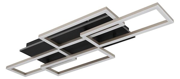 Globo 67359-40A - Plafonieră LED dimabilă JEFFRY 40W/230V 32,5x87,5 cm neagră + telecomandă