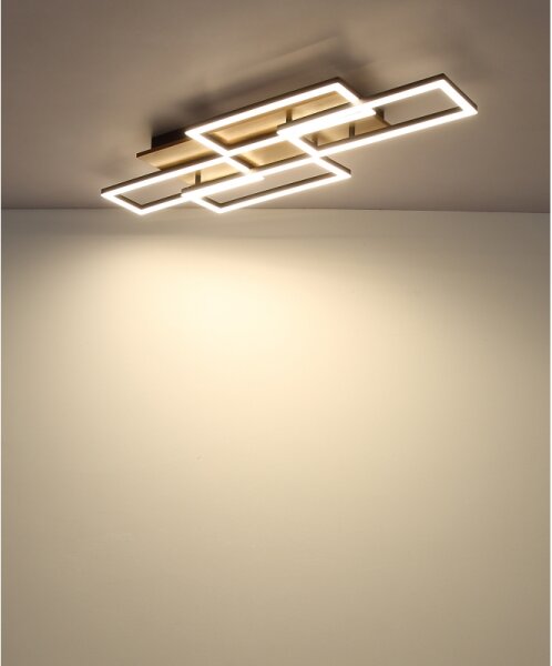 Globo 67359-40 JEFFRY Lampă LED de tavan dimabilă 40W/230V 32,5x87,5 cm maro/negru + telecomandă