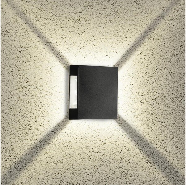 Brilagi - Aplica LED de perete pentru exterior QUADRAY LED/4W/230V neagră IP65