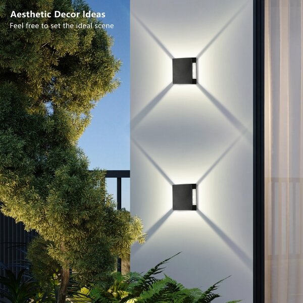 Brilagi - Aplica LED de perete pentru exterior QUADRAY LED/4W/230V neagră IP65