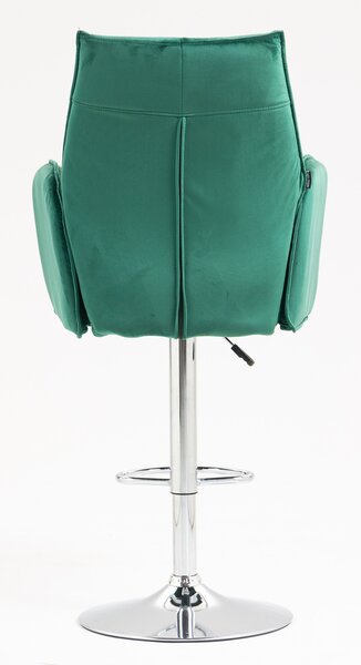 HR280W Scaun Verde din Catifea cu Bază Cromata
