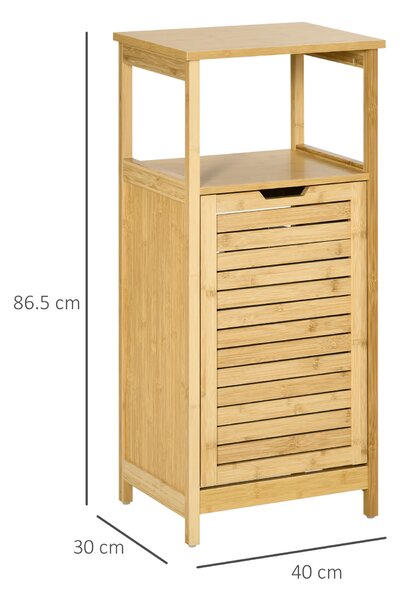Kleankin cos de rufe din bambus, 40x30x86.5 cm, lemn natural | Aosom Romania