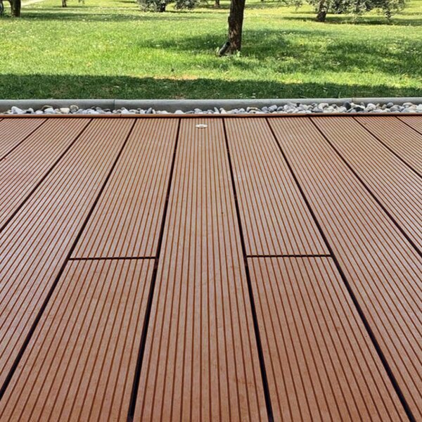 ForGarden WPC25-Brown cu nervuri acoperire terasa WPC 25mm 290cm maro