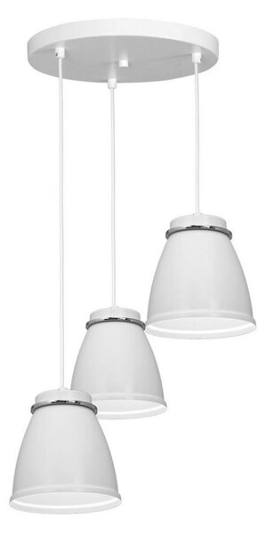 Lustră pe cablu LERDO 3xE27/60W/230V albă/crom lucios