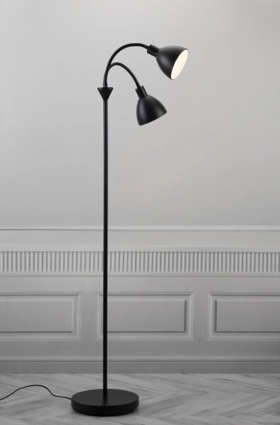 Nordlux - Lampă de podea RAY 2xE14/25W/230V neagră