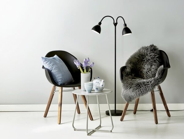 Nordlux - Lampă de podea RAY 2xE14/25W/230V neagră