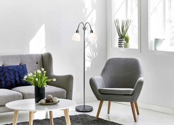 Nordlux - Lampadar RAY 2xE14/25W/230V crom lucios