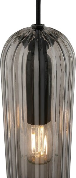 Nordlux - Lustră suspendată cu cablu MIELLA 3xE27/25W/230V negru/fumuriu