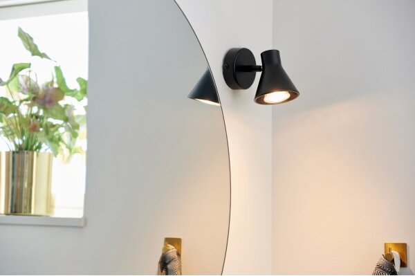 Nordlux - Aplică de perete EIK 1xGU10/35W/230V neagră