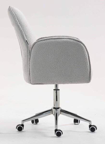 HR280K Scaun Gri Boucle cu Bază Cromata