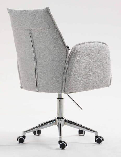 HR280K Scaun Gri Boucle cu Bază Cromata