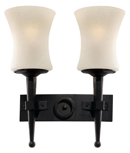 Aplică de perete Searchlight CARTWHEEL 0812-2BK 2xE27/60W/230V