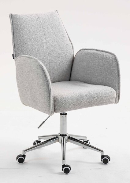 HR280K Scaun Gri Boucle cu Bază Cromata