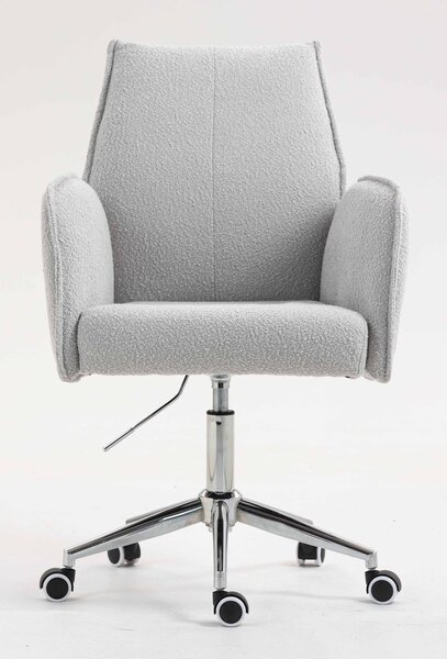 HR280K Scaun Gri Boucle cu Bază Cromata