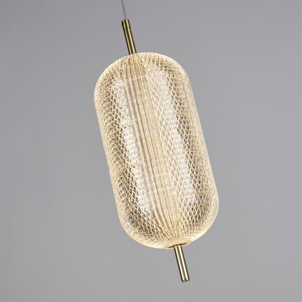 Searchlight 28803SB - Pendul LED pe cablu CAPSULE LED/19W/230V