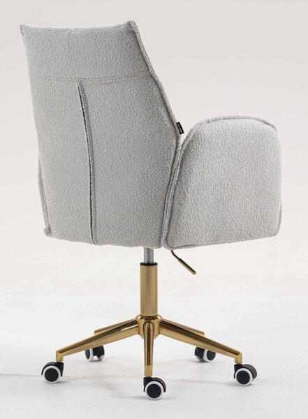 HR280K Scaun Gri Boucle cu Bază Aurie